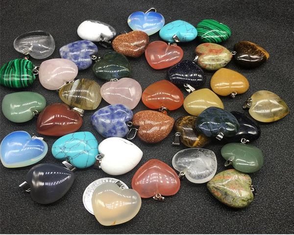 50pcslot heart shape natural stone beads pendant mix loose crystal stone pendants for necklace making diy jewelry accessories2709231, Silver
50pcslot heart shape natural stone beads pendant mix loose crystal stone pendants for necklace making diy jewelry accessories2709231, Silver