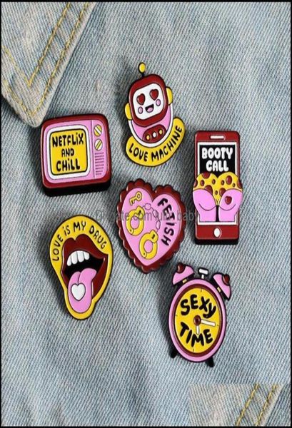 pins brooches jewelry yellow enamel pin tv robot clock lips buheart badge custom lapel jeans shirt bag fashion gift drop delivery 4490494, Gray
pins brooches jewelry yellow enamel pin tv robot clock lips buheart badge custom lapel jeans shirt bag fashion gift drop delivery 4490494, Gray