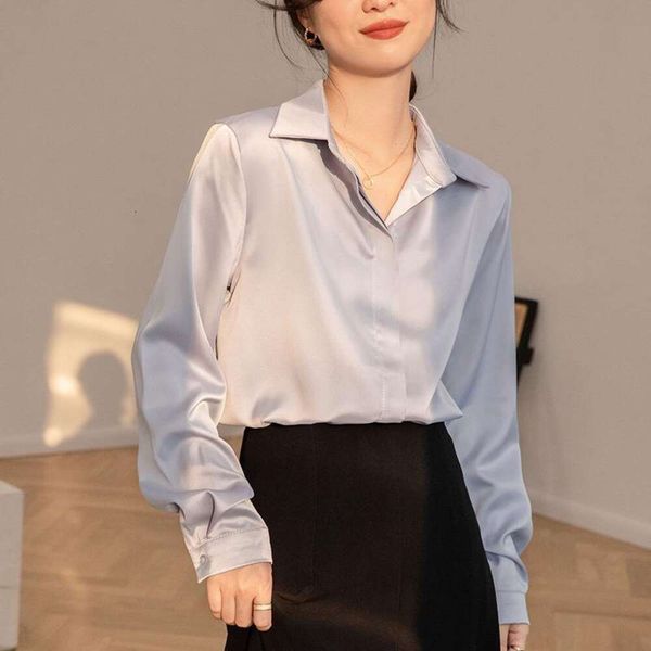 summer korean style blouses fashionable all matching commuter imitation satin temperament age reducing slimming, White
summer korean style blouses fashionable all matching commuter imitation satin temperament age reducing slimming, White