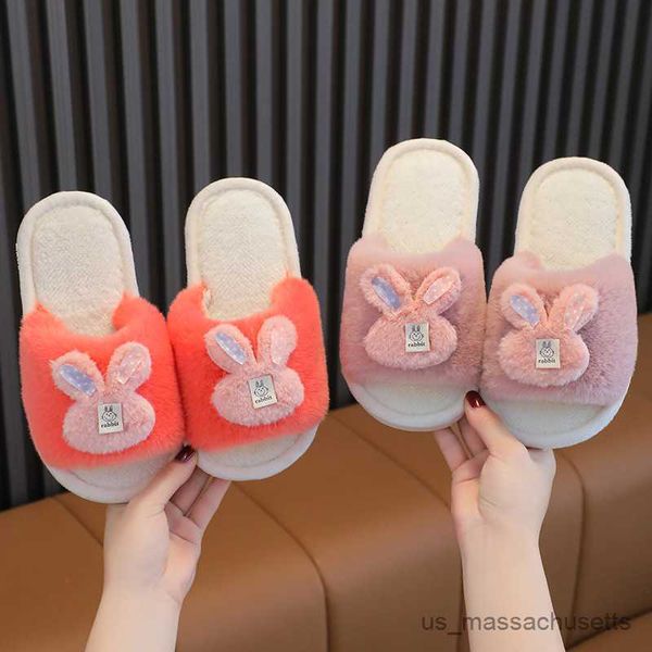 slipper children' slippers indoor warm cotton shoes rabbit home shoes kids non-slip soft sole slides cute plush girls shoes r230815, Black;grey
slipper children' slippers indoor warm cotton shoes rabbit home shoes kids non-slip soft sole slides cute plush girls shoes r230815, Black;grey