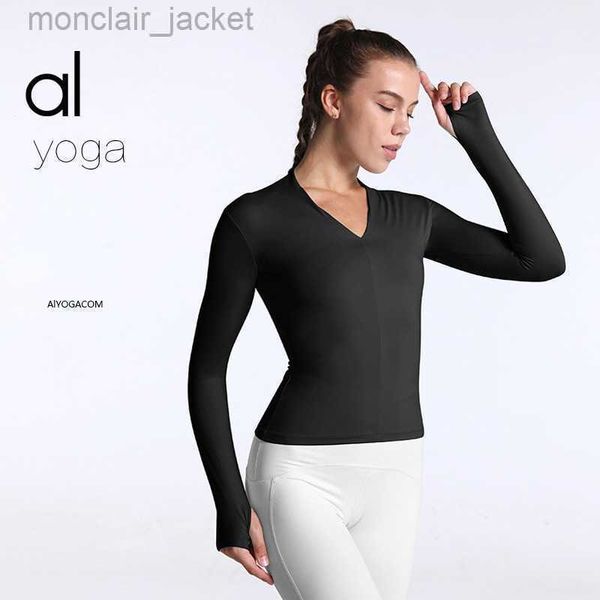 t shirt desginer alos yoga originnew long sleeved women's tight fit new slimming quick drying sports fitness suit chest pad, White
t shirt desginer alos yoga originnew long sleeved women's tight fit new slimming quick drying sports fitness suit chest pad, White