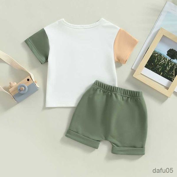 clothing sets infant baby patchwork toddler boys 2pcs sets short sleeve contrast color solid drawstring shorts summer outfits clothing r230, White
clothing sets infant baby patchwork toddler boys 2pcs sets short sleeve contrast color solid drawstring shorts summer outfits clothing r230, White
