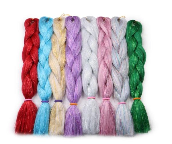 synthetic jumbo braiding hair with glitter tinsel 24inch 100g single color synthetic braiids extensions3261278, Black
synthetic jumbo braiding hair with glitter tinsel 24inch 100g single color synthetic braiids extensions3261278, Black
