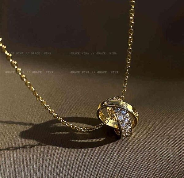 high sense diamond inlaid double ring necklace light luxury niche dign sense clavicle chain female summer ins cool style neck chai2735335, Silver
high sense diamond inlaid double ring necklace light luxury niche dign sense clavicle chain female summer ins cool style neck chai2735335, Silver