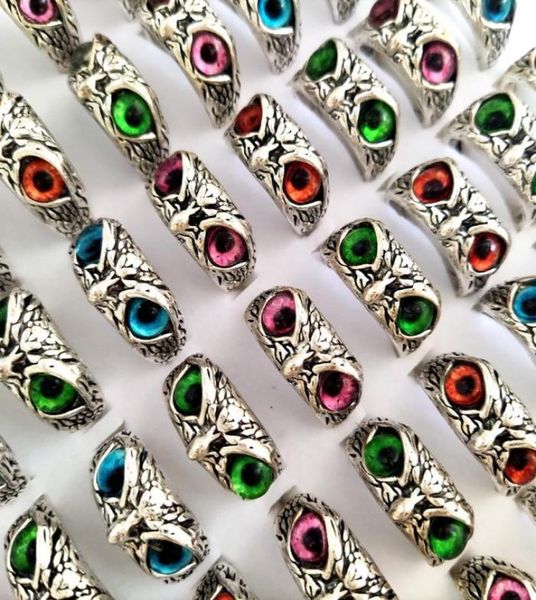 30pcslot new retro cute men and women charm punk owl ring vintage multicolor eyes creative jewelry party gift favor8525728, Silver
30pcslot new retro cute men and women charm punk owl ring vintage multicolor eyes creative jewelry party gift favor8525728, Silver