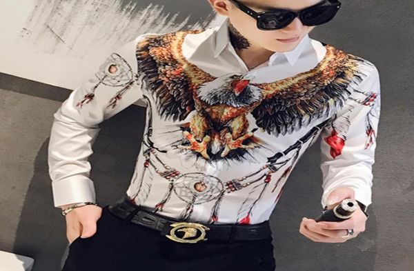 designer 3d eagle print men shirt dress long sleeve casual slim fit mens social shirts night club bar streetwear clothes camisa mx6001331, White;black
designer 3d eagle print men shirt dress long sleeve casual slim fit mens social shirts night club bar streetwear clothes camisa mx6001331, White;black