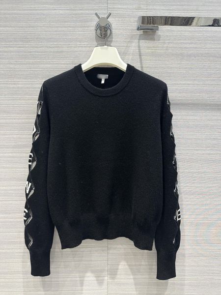 2023 new autumn winter milan runway sweaters o neck long sleeve high end jacquard pullover women's designer 0815-7, White;black
2023 new autumn winter milan runway sweaters o neck long sleeve high end jacquard pullover women's designer 0815-7, White;black
