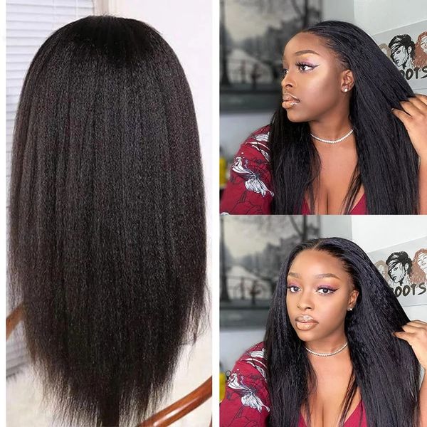 affordable human hair relaxed and pressed yaki straight easy thin v part wig, Black;brown
affordable human hair relaxed and pressed yaki straight easy thin v part wig, Black;brown