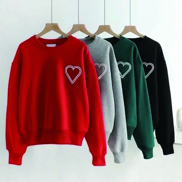 womens designer hoodies pullover shirt sweatshirt red heart graphic hoodie 2023ss embroidered couple round neck loose sweatshirt, Black
womens designer hoodies pullover shirt sweatshirt red heart graphic hoodie 2023ss embroidered couple round neck loose sweatshirt, Black
