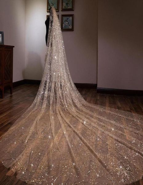 luxury 2019 champagne gold 3 meters long wedding veil sequin bridal veils one layer cut edge sparkling veil with comb3491827, Black
luxury 2019 champagne gold 3 meters long wedding veil sequin bridal veils one layer cut edge sparkling veil with comb3491827, Black