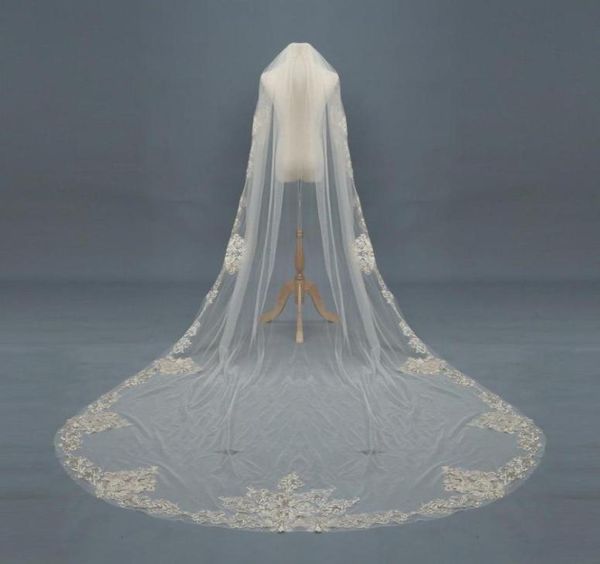 3m long wedding veils cathedral 1t bridal veil accessories lace applique white ivory champagne bride veil with comb56433137262793, Black
3m long wedding veils cathedral 1t bridal veil accessories lace applique white ivory champagne bride veil with comb56433137262793, Black