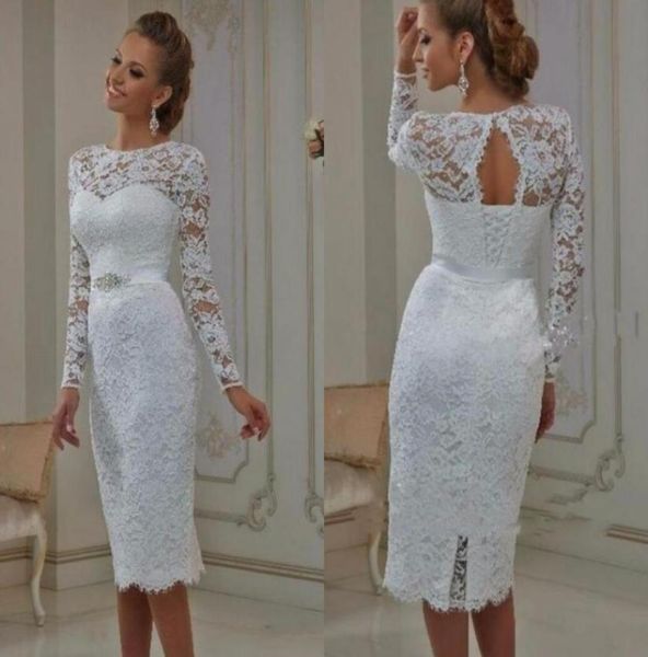 vintage informal casual wedding dresses tea length lace long sleeves short vestido de noiva sheath high jewel neck bridal gowns4114344, White
vintage informal casual wedding dresses tea length lace long sleeves short vestido de noiva sheath high jewel neck bridal gowns4114344, White