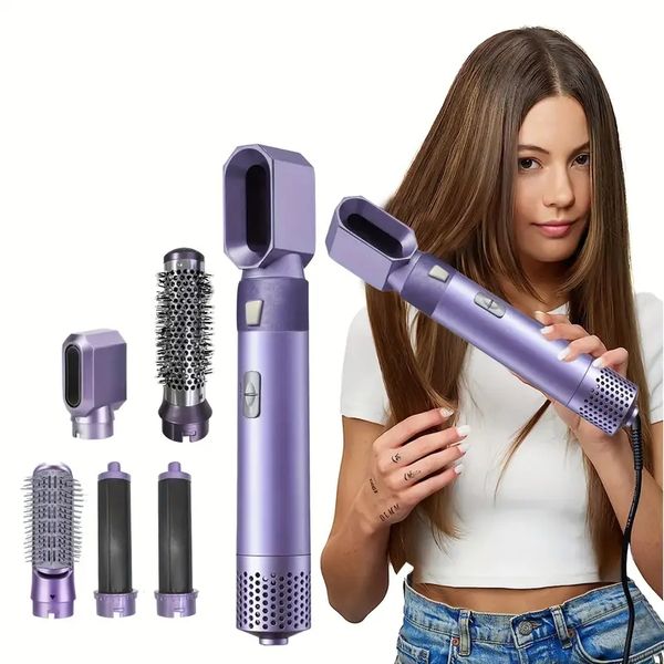 5-in-1 hair styler, hair dryer brush, air brush for rotating, straightening and fast drying hair, negative ion hair warp suitable for all ha, Black
5-in-1 hair styler, hair dryer brush, air brush for rotating, straightening and fast drying hair, negative ion hair warp suitable for all ha, Black