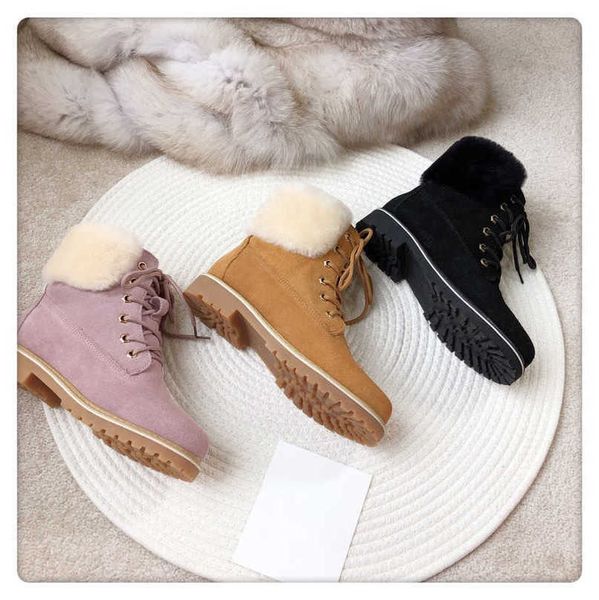 2022 women chunky boots suede leather australian sheepskin wool shearling lining lace up ugglyboot australia wgg winter booties fur shoes cu, Black
2022 women chunky boots suede leather australian sheepskin wool shearling lining lace up ugglyboot australia wgg winter booties fur shoes cu, Black
