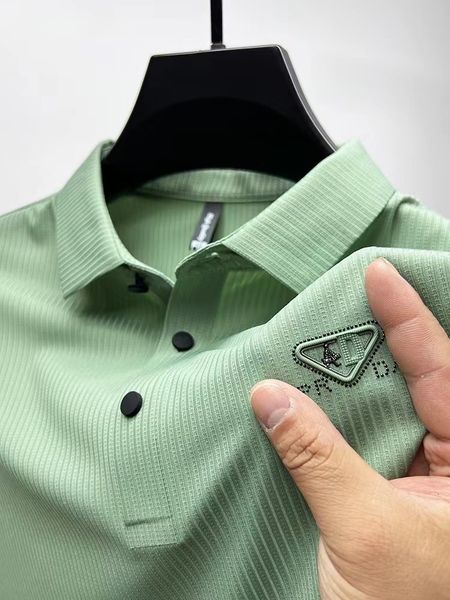 mens polos luxury ice silk short sleeve tshirt men summer elastic breathable brand printed lapel casual polo shirt 230815, White;black
mens polos luxury ice silk short sleeve tshirt men summer elastic breathable brand printed lapel casual polo shirt 230815, White;black