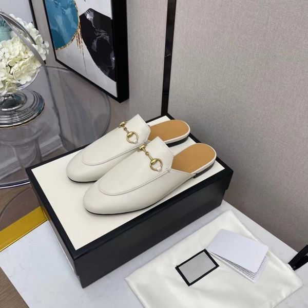 luxury brand women's slippers princetown series embroidered half toe leather women's sandals heel flat printed mule, Black
luxury brand women's slippers princetown series embroidered half toe leather women's sandals heel flat printed mule, Black