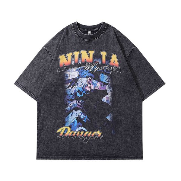 ninnja anime printed men women shirts oversized vintage washed couple's t-shirts fashion streetwear casual shirts, White;black
ninnja anime printed men women shirts oversized vintage washed couple's t-shirts fashion streetwear casual shirts, White;black