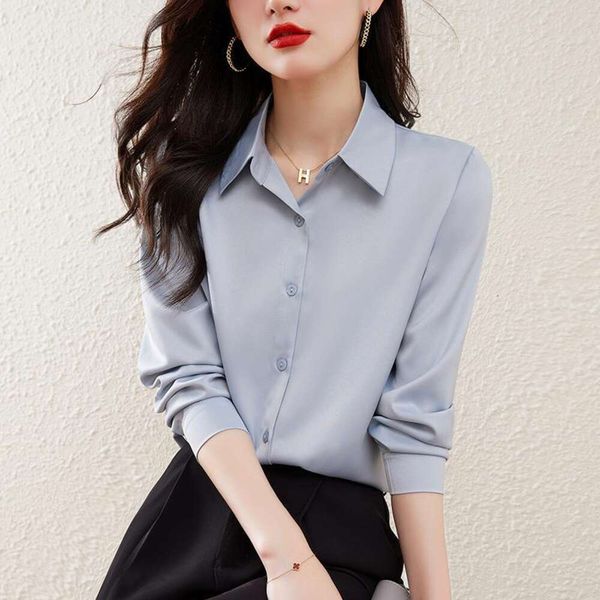 high grade non iron shirt anti wrinkle satin white womens pure color vinegar spring and autumn design temperament
high grade non iron shirt anti wrinkle satin white womens pure color vinegar spring and autumn design temperament