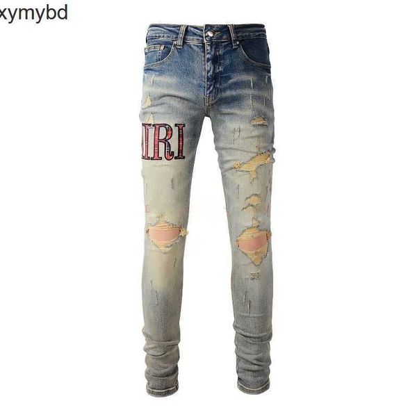 designer clothing amires jeans denim pants 888 high street amies old wornout jeans red check letters slim pants fashionable men distressed r, Blue
designer clothing amires jeans denim pants 888 high street amies old wornout jeans red check letters slim pants fashionable men distressed r, Blue
