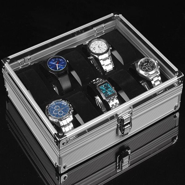 jewelry boxes 6/12slot aluminum jewelry watch storage box with handle grid layer collection display the holiday gift for a friend 230816, Black;white
jewelry boxes 6/12slot aluminum jewelry watch storage box with handle grid layer collection display the holiday gift for a friend 230816, Black;white