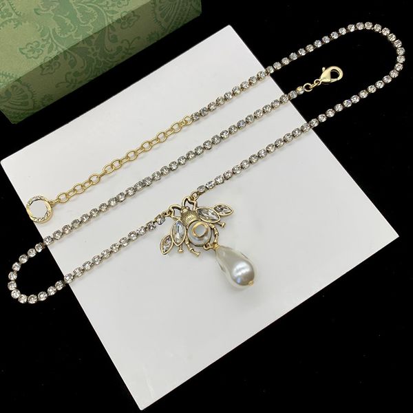 18k gold plated necklace bee pearl pendant brand classic vintage gorgeous necklace ladies classy party jewelry valentines day gift, Silver 
18k gold plated necklace bee pearl pendant brand classic vintage gorgeous necklace ladies classy party jewelry valentines day gift, Silver