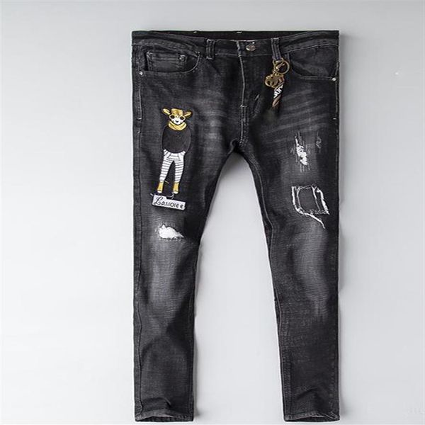 sellingdesigner jeans mens distressed ripped skinny trousers luxury clothes slim motorcycle moto biker hip hop denim man embr2374, Blue
sellingdesigner jeans mens distressed ripped skinny trousers luxury clothes slim motorcycle moto biker hip hop denim man embr2374, Blue