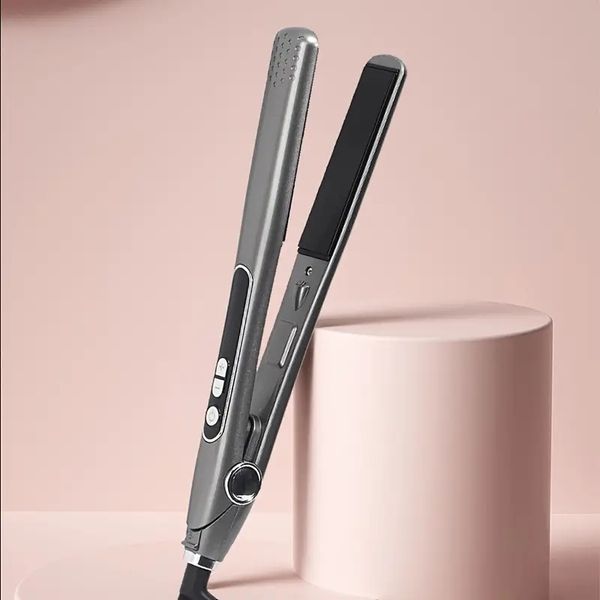 lcd display hair straightener and curler with stepless speed regulation and 60 minute timed shutdown for all hair styling needs, Black
lcd display hair straightener and curler with stepless speed regulation and 60 minute timed shutdown for all hair styling needs, Black