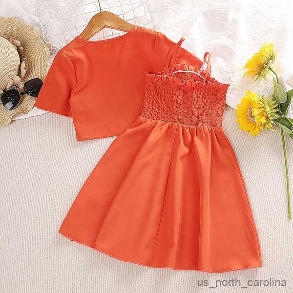 girl's dresses girls' fashion style set 2023 spring/summer new short sleeve coat+two piece dress set r230816, Red;yellow
girl's dresses girls' fashion style set 2023 spring/summer new short sleeve coat+two piece dress set r230816, Red;yellow