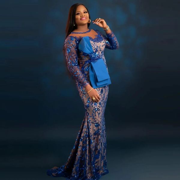 royal blue lace evening dresses long sleeves sheer neck aso ebi mermaid prom dress bow plus size women party gowns for ps, Black;red
royal blue lace evening dresses long sleeves sheer neck aso ebi mermaid prom dress bow plus size women party gowns for ps, Black;red