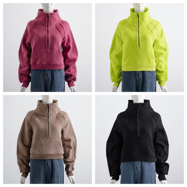 ll women's autumn stand neck sweatshirt yoga set jacket half zip thick loose short brushed sweatshirt
ll women's autumn stand neck sweatshirt yoga set jacket half zip thick loose short brushed sweatshirt