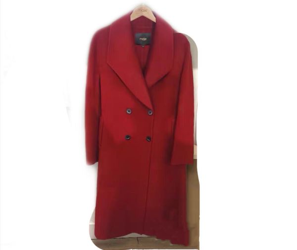 2023 autumn/winter ma-je style polo collar lace up double sided wool coat coat for women, Black
2023 autumn/winter ma-je style polo collar lace up double sided wool coat coat for women, Black