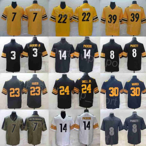 mans football 14 george pickens jerseys 22 najee harris 30 jaylen warren 39 minkah fitzpatrick 7 ben roethlisberger 24 benny snell jr 8 kenn, Black;red
mans football 14 george pickens jerseys 22 najee harris 30 jaylen warren 39 minkah fitzpatrick 7 ben roethlisberger 24 benny snell jr 8 kenn, Black;red