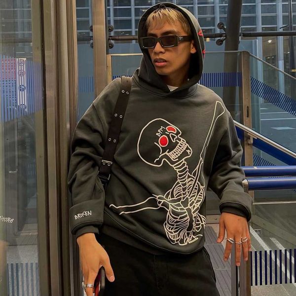 broken planet skull print american street fashion brand autumn/winter men's and women's hoodies casual sweater, Black
broken planet skull print american street fashion brand autumn/winter men's and women's hoodies casual sweater, Black