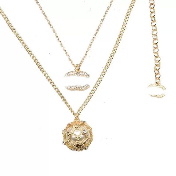 luxury designer pendant necklaces chain 18k gold plated fashion ball pearl crysatl rhinestone brand double letter necklace for women party j, Silver
luxury designer pendant necklaces chain 18k gold plated fashion ball pearl crysatl rhinestone brand double letter necklace for women party j, Silver