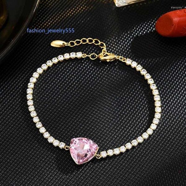chain link bracelets 2023 light luxury pink triangle cubic zircon bracelet 18k gold plated fashion copper adjustable tennis for women, Black
chain link bracelets 2023 light luxury pink triangle cubic zircon bracelet 18k gold plated fashion copper adjustable tennis for women, Black