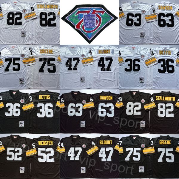 vintage 1975 1996 football 47 mel blount jerseys 52 mike webster 63 dermontti dawson 75 joe greene 82 john stallworth 36 jerome bettis black, Black;red
vintage 1975 1996 football 47 mel blount jerseys 52 mike webster 63 dermontti dawson 75 joe greene 82 john stallworth 36 jerome bettis black, Black;red