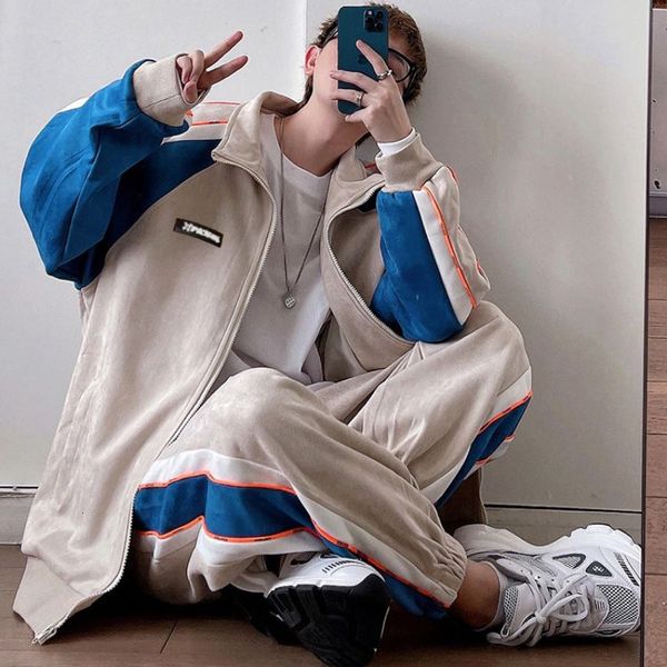 mens tracksuits gmiixder spring autumn color contrast stripes zipper sweatshirt hip hop joggers pants casual sportswear suitsingle piece 230, Gray
mens tracksuits gmiixder spring autumn color contrast stripes zipper sweatshirt hip hop joggers pants casual sportswear suitsingle piece 230, Gray