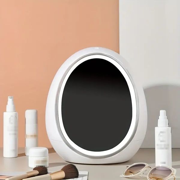1pc dressing table cosmetics storage box, dustproof large capacity skincare product storage box with mirror, for household
1pc dressing table cosmetics storage box, dustproof large capacity skincare product storage box with mirror, for household