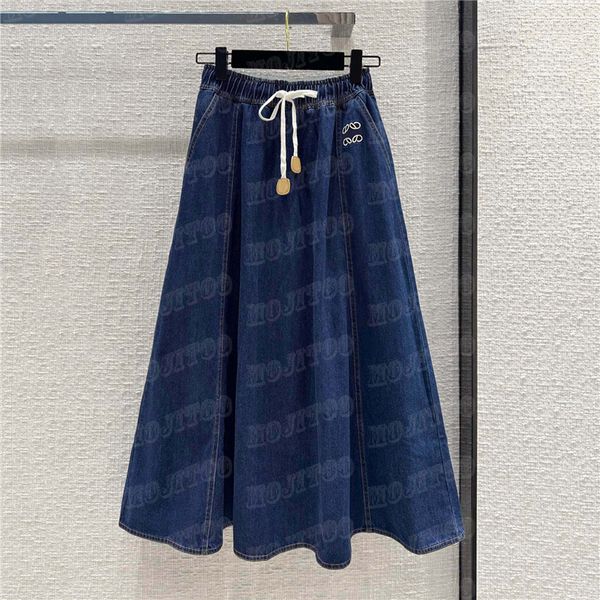 embroidery pattern denim skirts women designer dress drawstring elastic waist casual skirts clothing, Black
embroidery pattern denim skirts women designer dress drawstring elastic waist casual skirts clothing, Black