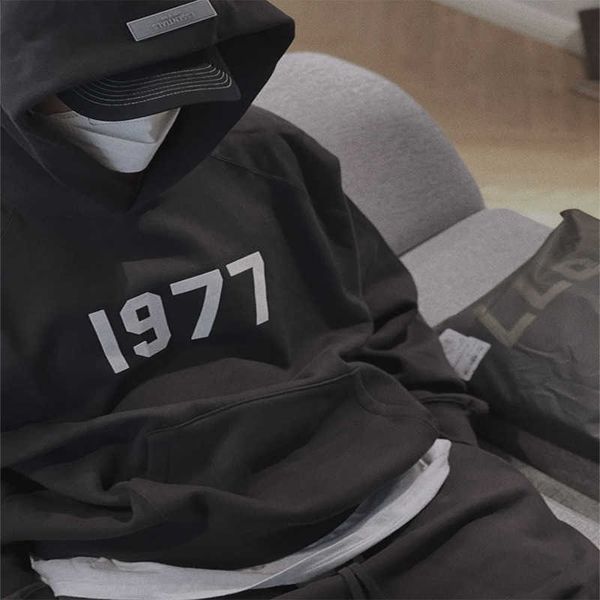 ess hoodie fog new feel of god season 8 double line essentials1977 flocked high street hooded fashion sweater, Black
ess hoodie fog new feel of god season 8 double line essentials1977 flocked high street hooded fashion sweater, Black