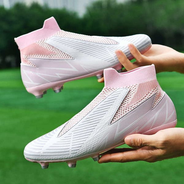 new mens womens football boots high tf ag soccer shoes children's professional training shoes fashion sneakers pink blue
new mens womens football boots high tf ag soccer shoes children's professional training shoes fashion sneakers pink blue