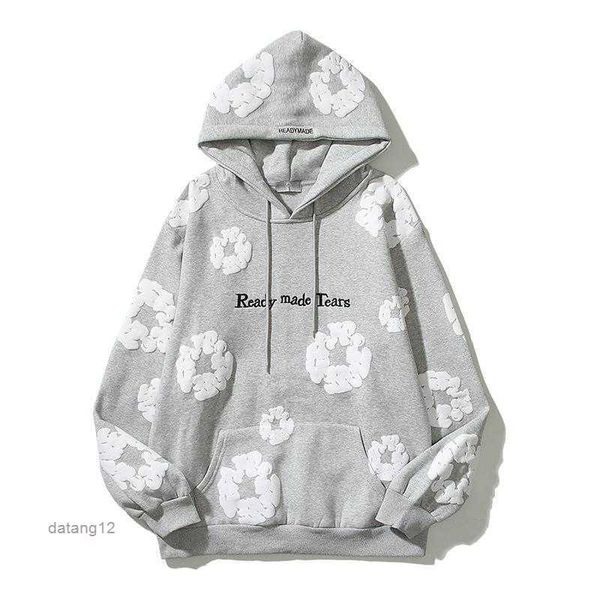 men's hoodies winter readymade foam flower co branded denim tears women puff printed distressed pullover cap embroidery white kapok tid, Black
men's hoodies winter readymade foam flower co branded denim tears women puff printed distressed pullover cap embroidery white kapok tid, Black