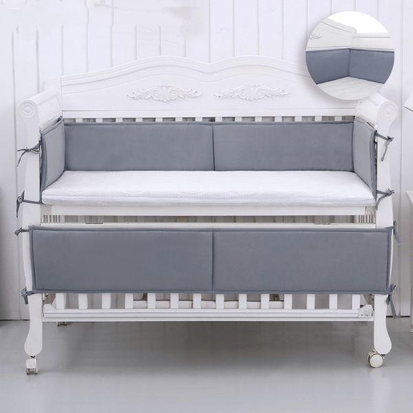 

bed rails solid crib bed bumpers for baby heightening anticollision soft roll playpens four pieces born bedroom accessories 132x24.5cm 23081