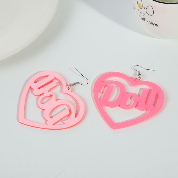 acrylic personalized doll heart shaped hollow letter european and american creative exaggerated big earrings, Silver
acrylic personalized doll heart shaped hollow letter european and american creative exaggerated big earrings, Silver