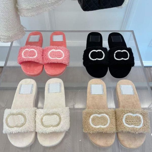 lamb wool designer slippers womens embroid letter luxurys thick shoes girls winter slipper shoes 4 colors with box 35-41, Black
lamb wool designer slippers womens embroid letter luxurys thick shoes girls winter slipper shoes 4 colors with box 35-41, Black