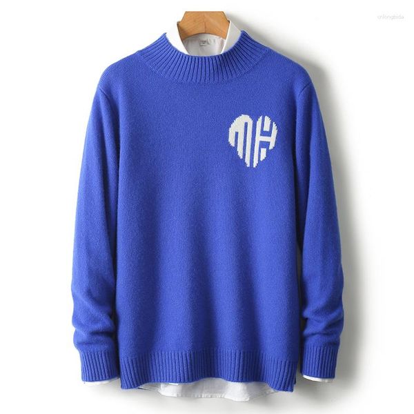 men's sweaters autumn and winter cashmere sweater half turtleneck pullover thick jacquard loose casual wool knit base top, White;black
men's sweaters autumn and winter cashmere sweater half turtleneck pullover thick jacquard loose casual wool knit base top, White;black