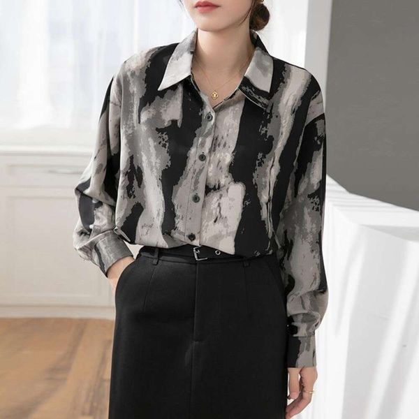 autumn ink shirts tie dyed blouse womens loose western style retract hong kong print long sleeved chiffon, White
autumn ink shirts tie dyed blouse womens loose western style retract hong kong print long sleeved chiffon, White