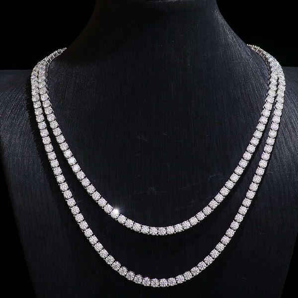 fashion jewelry iced out diamond tennis chain 4mm 22/24 inches sterling sier vvs moissanite tennis chain necklace, Silver
fashion jewelry iced out diamond tennis chain 4mm 22/24 inches sterling sier vvs moissanite tennis chain necklace, Silver