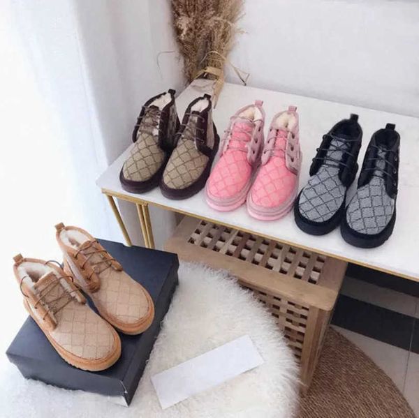 australia designer boots kid lace-up suede booties shearling fur lined women men booties boy girl winter shoes infant parent family match wi, Black
australia designer boots kid lace-up suede booties shearling fur lined women men booties boy girl winter shoes infant parent family match wi, Black
