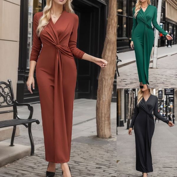 basic casual dresses deep v front twisted maxi dress long sleeve club party dress evening elegant female office formal dress banquet gowns 2, Black;gray
basic casual dresses deep v front twisted maxi dress long sleeve club party dress evening elegant female office formal dress banquet gowns 2, Black;gray